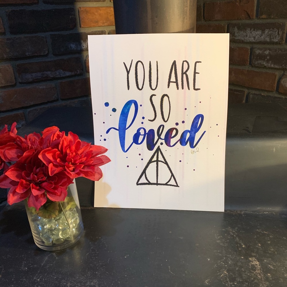 Handmade Harry Potter Themed Print
